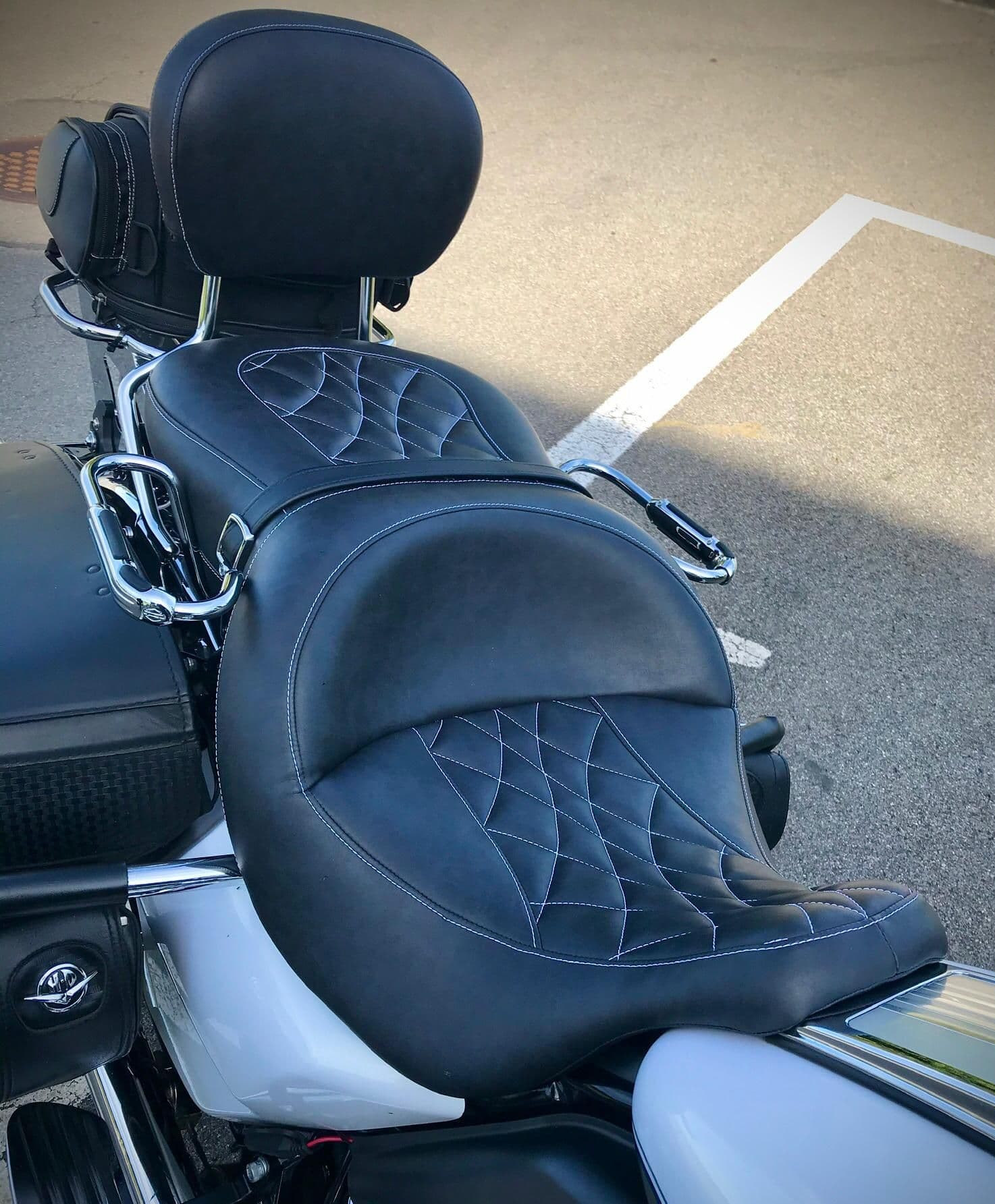 Harley Davidson mit Rückenlehne